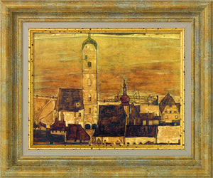Egon Schiele: Bild &quot;Stadt Stein&quot; (1913), gerahmt - Bild 1