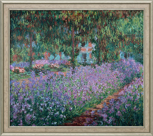 Claude Monet: Bild &quot;Irisbeet in Monets Garten&quot; (1900), gerahmt - Bild 1