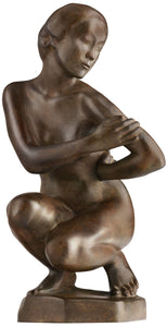 Georg Kolbe: Skulptur &quot;Kauernde Japanerin&quot;, Reduktion in Bronze - Bild 1