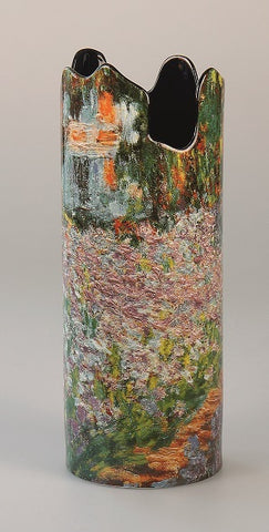 Claude Monet: Porzellanvase "Irisbeet in Monets Garten"