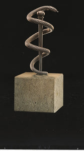 Skulptur &quot;Äskulapnatter&quot;, Metallguss - Bild 1