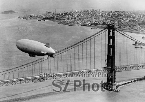 Luftschiff über der Golden Gate Bridge - Bild 1