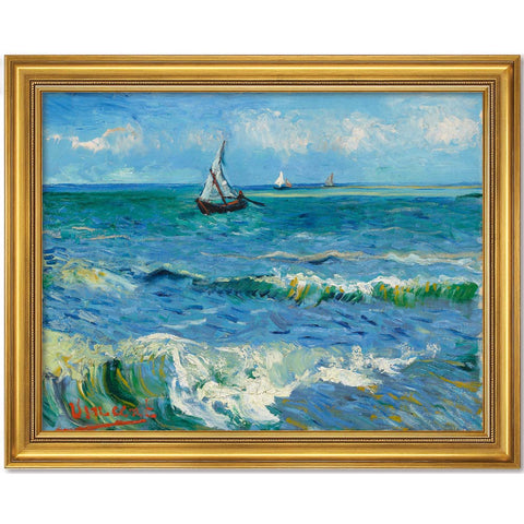 Vincent van Gogh: Bild „Das Meer bei Les Saintes-Maries-de-la-Mer“ (Gold gerahmt) - Bild 1